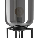 EGLO Bulciago Lámpara sobremesa acero vidrio vaporizado negro negro transparente 39988