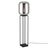 EGLO Bulciago Lámpara de pie acero vidrio vaporizado negro negro transparente 39989