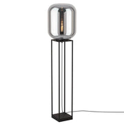 EGLO Bulciago Lámpara de pie acero vidrio vaporizado negro negro transparente 39989