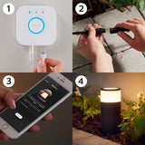 Philips Hue White and Color Ambiance Sobremesa Calla negro RGBW 8W IP65 1743730P7 590lm - imagen 6