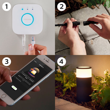 Philips Hue White and Color Ambiance Sobremesa Calla negro RGBW 8W IP65 1743730P7 590lm - imagen 6