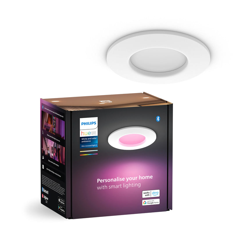 Philips Hue White and Color Ambiance Empotrable slim recessed light blanco RGBW 8,3W IP44 872016926409000