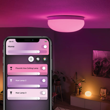 Philips Hue White and Color Ambiance Plafón flourish blanco RGBW 33W 2250lm 8719514343504 - imagen 3