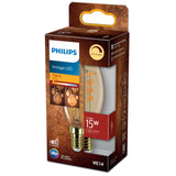 Bombilla de filamento Philips Classic ámbar B35 15W E14 1800K 136lm 315976