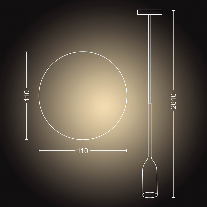 Philips Hue Lámpara colgante devote blanco White Ambiance 8W 871951434123400 806lm