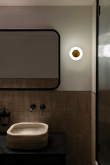 Lámpara de pared aplique Faro Moy LED 3000K IP44 oro satinado — ref. 40090 (3)