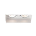 Downlight empotrable de techo Faro Hyde 2 luces GU10 blanco mate IP20 40122