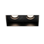 Downlight empotrable de techo Faro Hyde 2 luces sin marco GU10 IP20 negro mate — ref. 40123 (1)