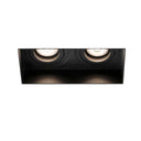Downlight empotrable de techo Faro Hyde 2 luces sin marco GU10 IP20 negro mate — ref. 40123 (1)