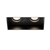 Downlight empotrable de techo Faro Hyde 2 luces sin marco GU10 IP20 negro mate — ref. 40123 (1)