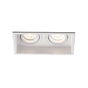 Downlight empotrable de techo Faro Hyde 2 luces GU10 blanco mate IP20 40126