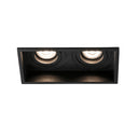 Downlight empotrable de techo Faro Hyde 2 luces con marco GU10 IP20 negro mate — ref. 40127 (1)