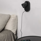 Faro CORB Lámpara aplique negra GU10+USB 40136