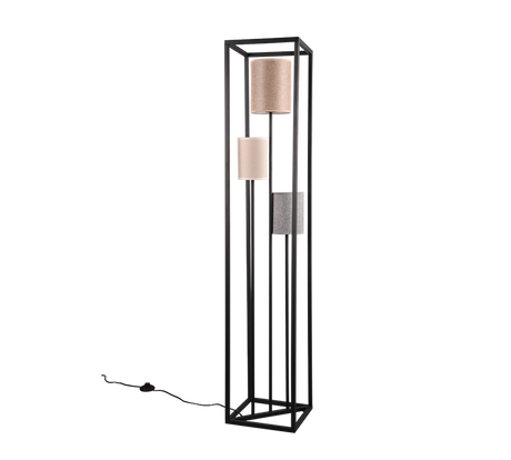 Lámpara de pie Trio Ross LED negro mate 3000K 153cm 403100317