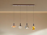 Lámpara de techo colgante Schuller Scarlett 4 luces bronce oscuro y varios colores 3000K 403269