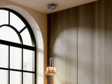 Lámpara de techo colgante Schuller Scarlett 1 luz bronce oscuro y ambar 3000K 403320