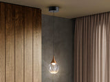 Schuller Corina Lámpara de techo colgante 1 luz negro cobre 403467