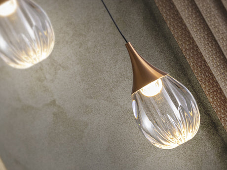 Lámpara de techo colgante Schuller Corina 1 luz negro y cobre 3000K vista 2