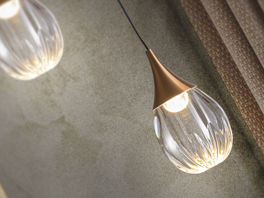 Lámpara de techo colgante Schuller Corina 1 luz negro y cobre 3000K vista 2