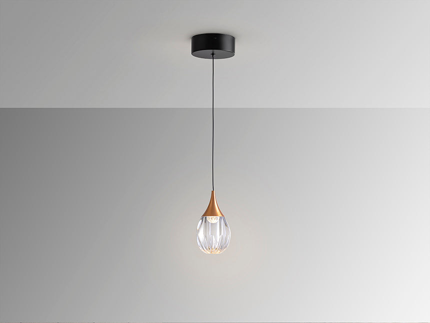 Schuller Corina Lámpara de techo colgante 1 luz negro cobre 403467