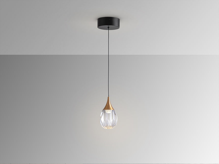 Lámpara de techo colgante Schuller Corina 1 luz negro y cobre 3000K vista 3