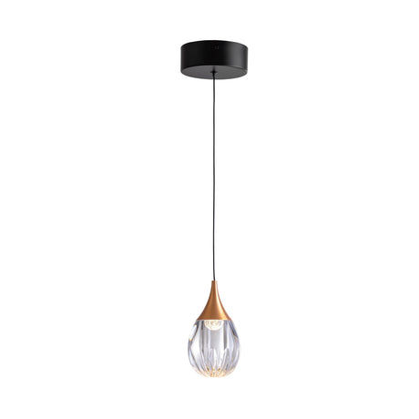 Lámpara de techo colgante Schuller Corina 1 luz negro y cobre 3000K ambiente
