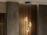 Lámpara de techo colgante Schuller Corina 3 luces negro y cobre 3000K 403658