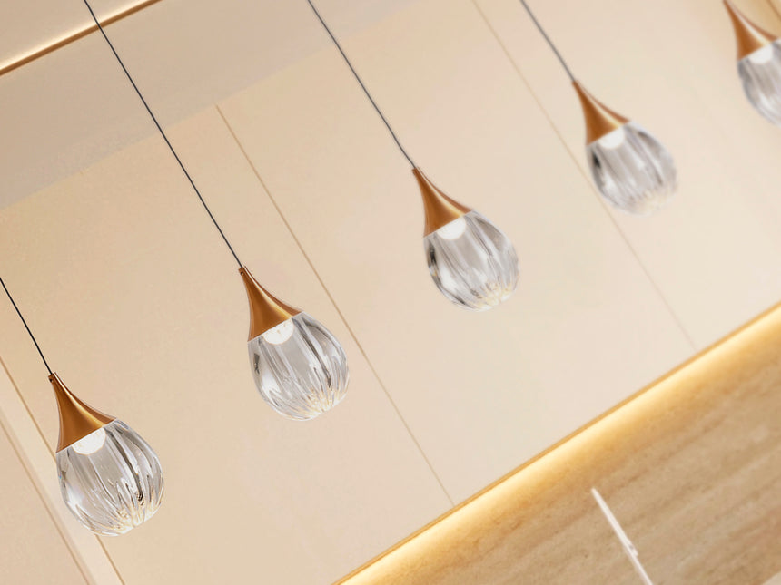 Lámpara de techo colgante Schuller Corina 5 luces negro - ambiente
