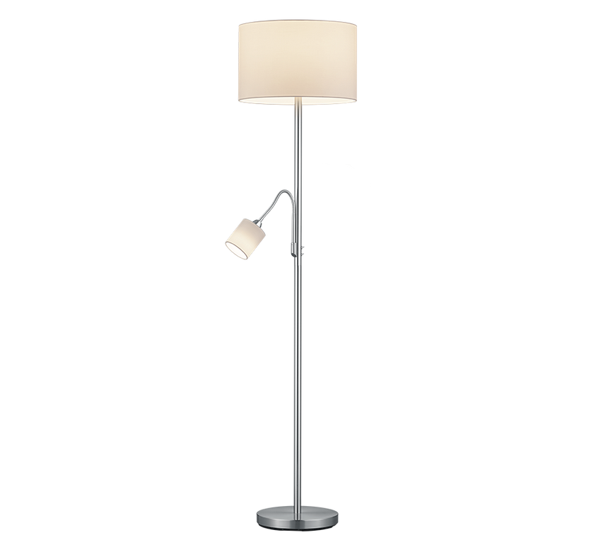 Lámpara de pie Trio Hotel níquel mate 170cm 403900201