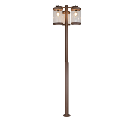 Poste de exterior Trio Sambesi óxido E27 IP44 Ø51cm 240cm 404160324