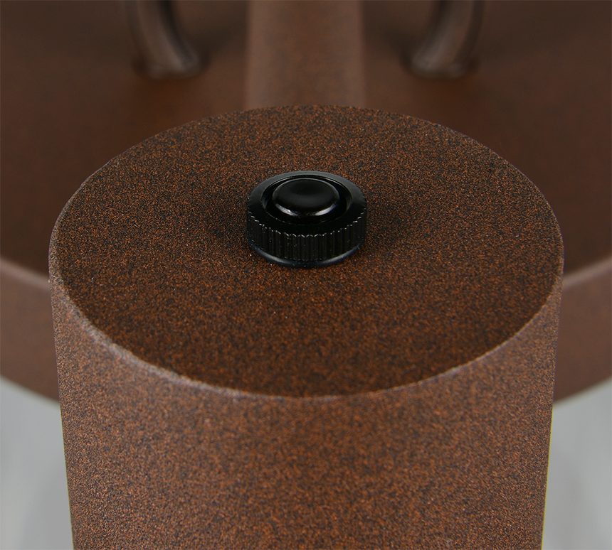 Poste de exterior Trio Sambesi óxido E27 IP44 Ø51cm 240cm 404160324