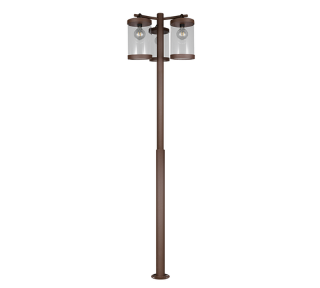 Poste de exterior Trio Sambesi óxido E27 IP44 Ø51cm 240cm 404160324