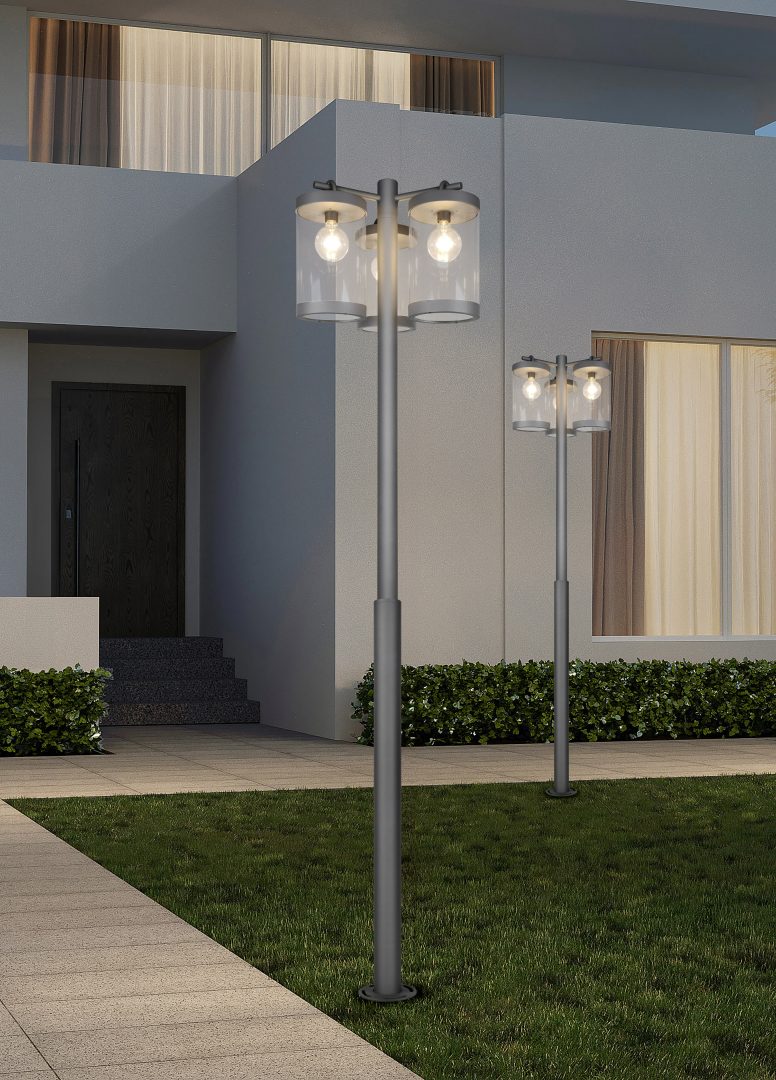 Poste de exterior Trio Sambesi antracita E27 IP44 Ø51cm 240cm 404160342