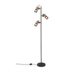 Trio Tosh Black Mat Metal Floor Lamp 404300332