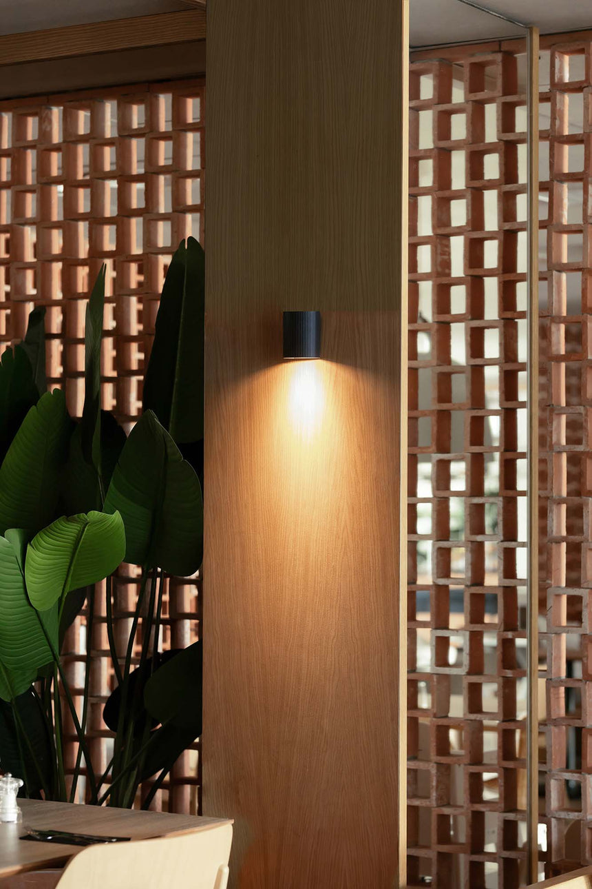 Lámpara de pared aplique Faro Sole GU10 LED negro 40523