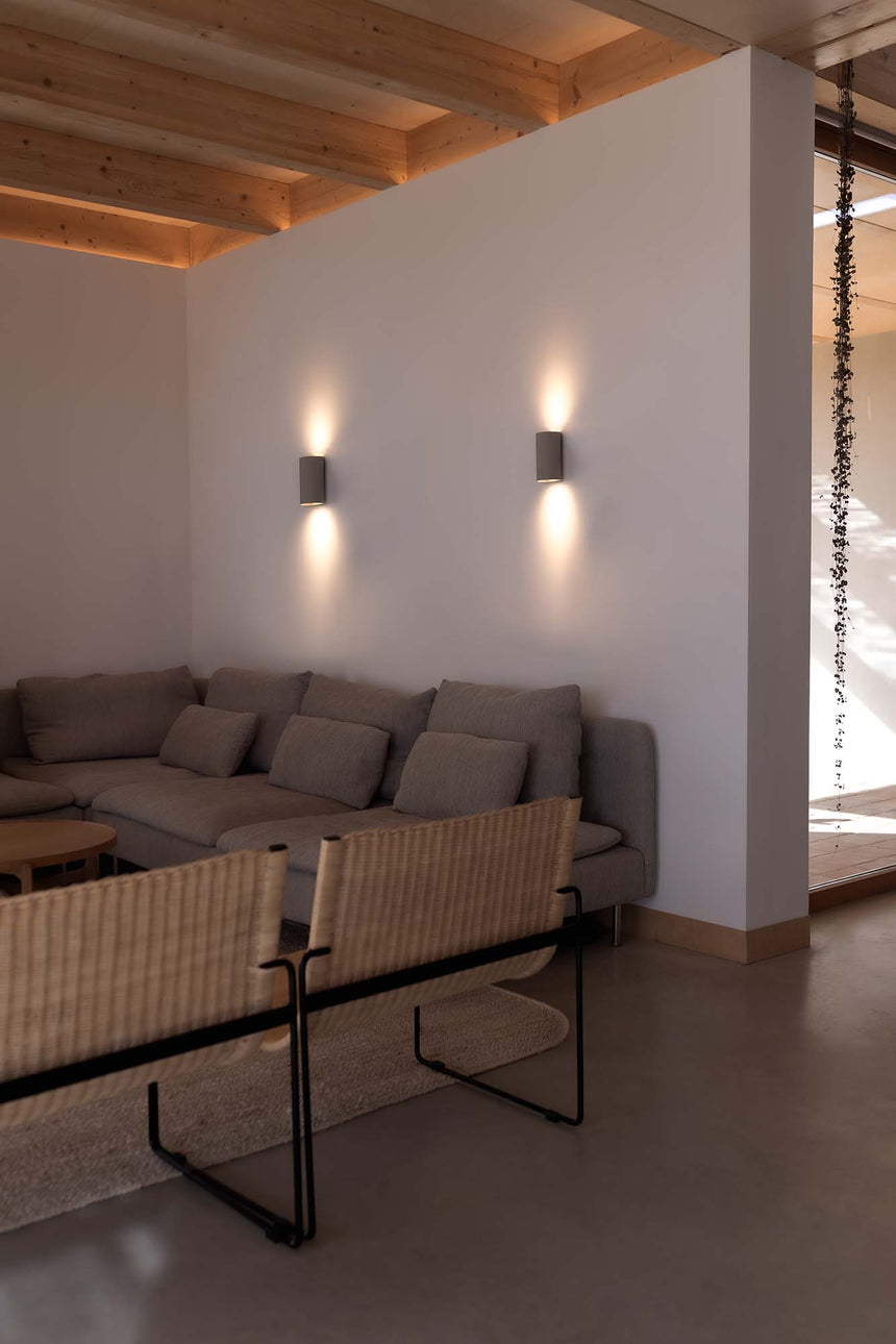 Lámpara de pared aplique Faro Sole 2 luces GU10 LED gris 40540