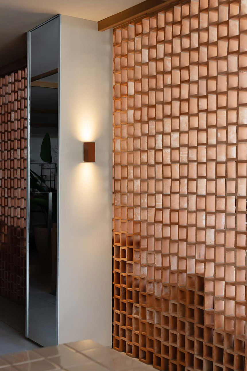 Lámpara de pared aplique Faro Lune 2 luces GU10 LED terracota 40549