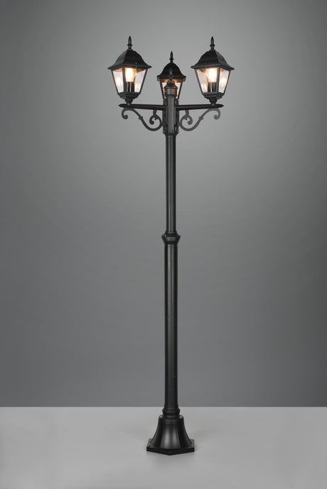 Baliza de exterior Trio Livenza LED negro mate 2700K IP44 200cm 405760332