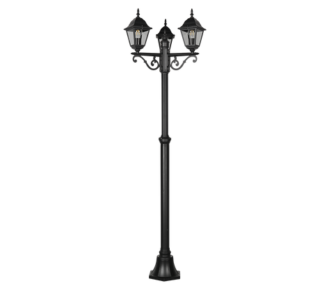 Baliza de exterior Trio Livenza LED negro mate 2700K IP44 200cm 405760332