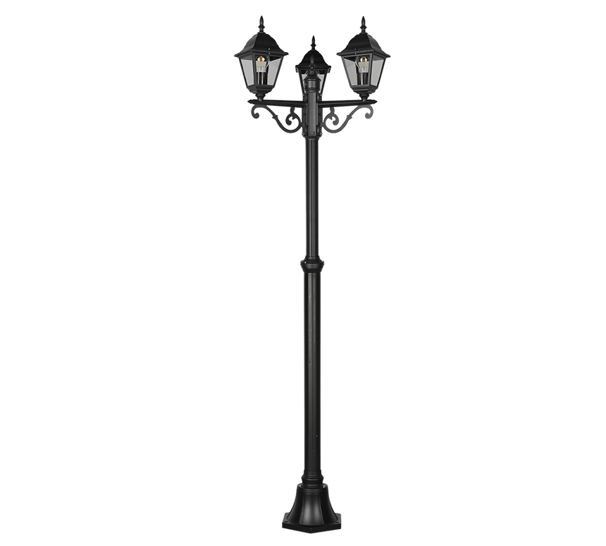 Baliza de exterior Trio Livenza LED negro mate 2700K IP44 200cm 405760332