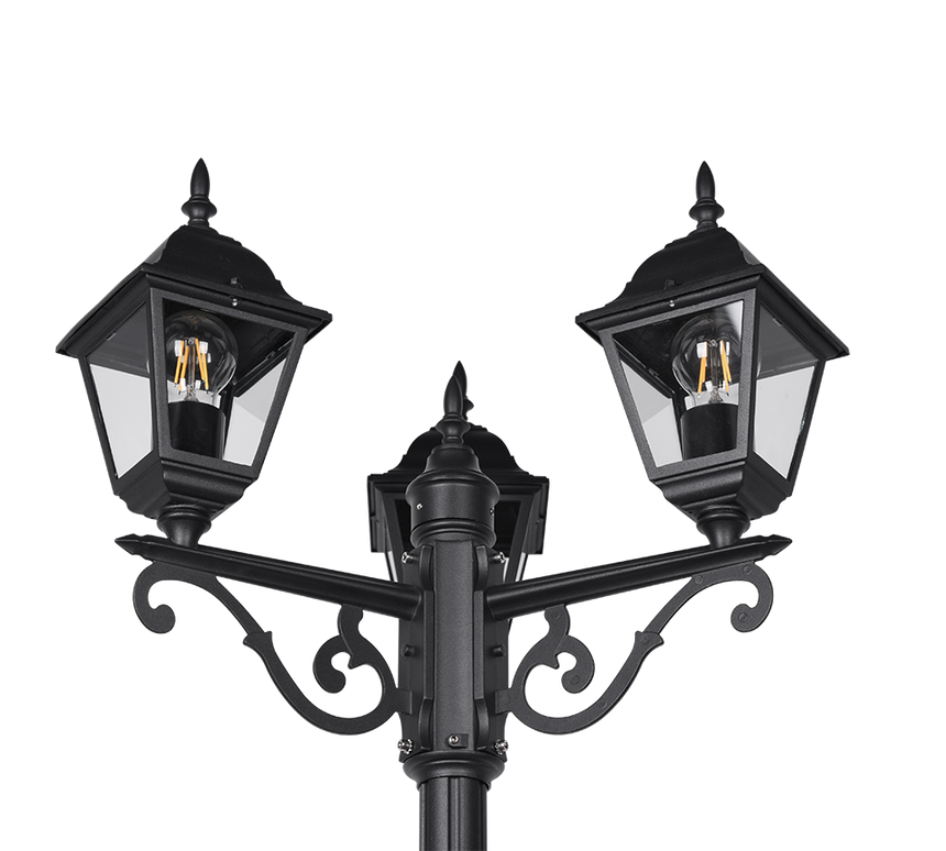 Baliza de exterior Trio Livenza LED negro mate 2700K IP44 200cm 405760332