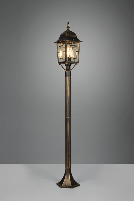 Baliza de exterior Trio Volturno LED antique rust 2700K IP44 100cm 405960128