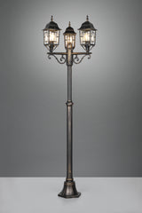 Baliza de exterior Trio Volturno LED antique rust 2700K IP44 200cm 405960328