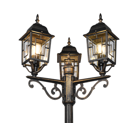 Baliza de exterior Trio Volturno LED antique rust 2700K IP44 200cm 405960328