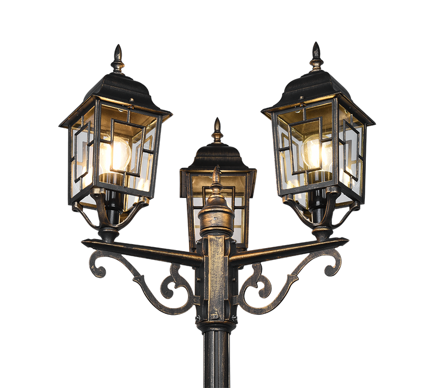 Baliza de exterior Trio Volturno LED antique rust 2700K IP44 200cm 405960328