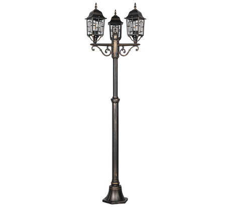 Baliza de exterior Trio Volturno LED antique rust 2700K IP44 200cm 405960328