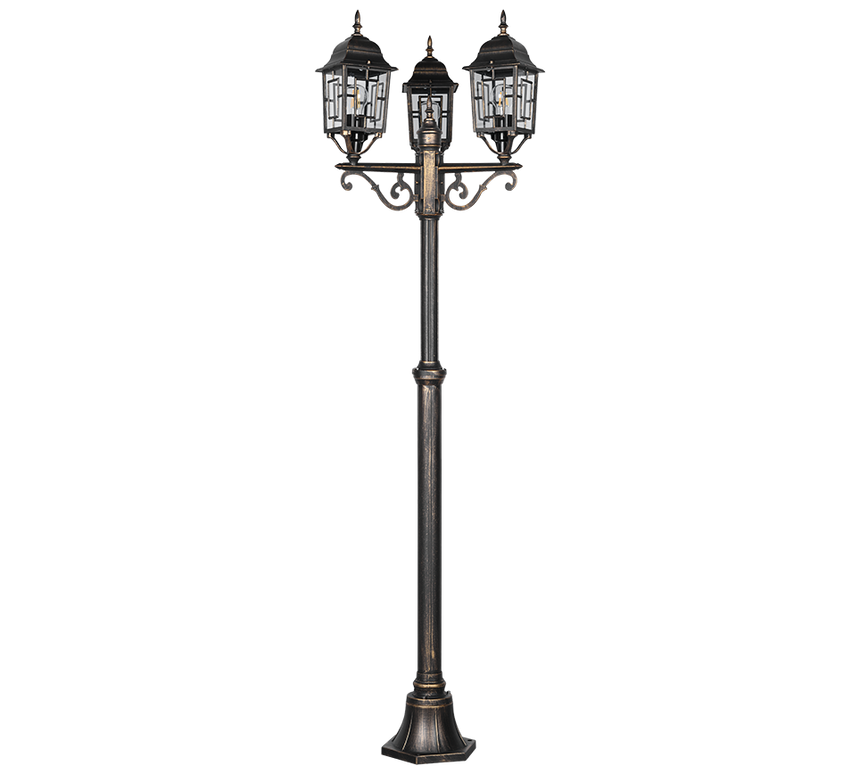 Baliza de exterior Trio Volturno LED antique rust 2700K IP44 200cm 405960328