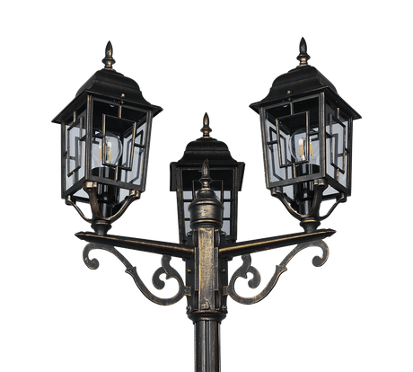 Baliza de exterior Trio Volturno LED antique rust 2700K IP44 200cm 405960328