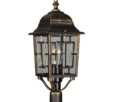 Baliza de exterior Trio Volturno LED antique rust 2700K IP44 200cm 405960328