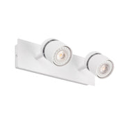 Lámpara de pared aplique Faro Coco 2 luces GU10 blanco mate 40664